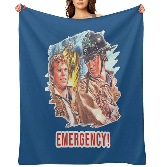 Emergency TV Show DeSoto And Gage Machine-washable Throw Blanket