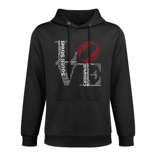 Philadelphia Love Park Statue Philly Neighborhoods V2 Versatile Streetwear Hoodie