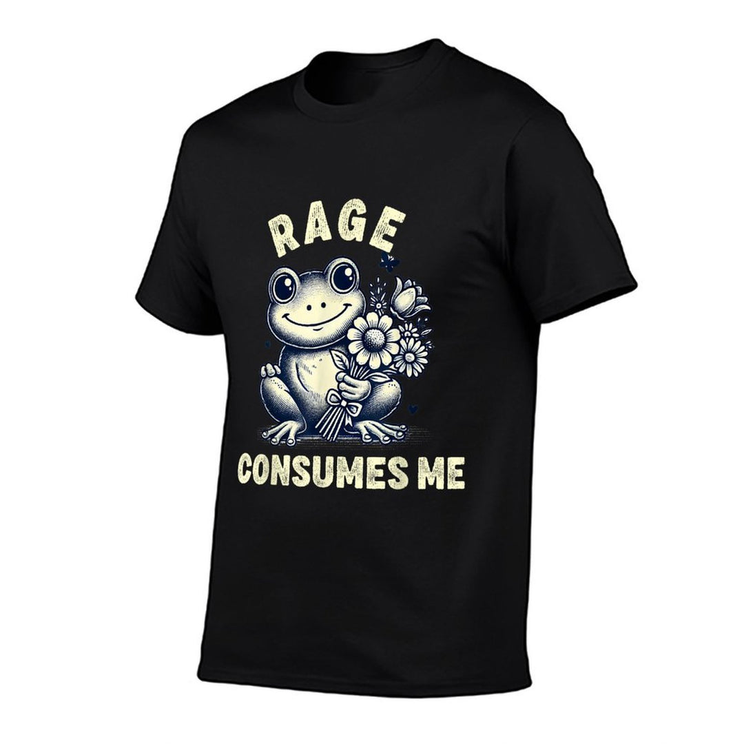 Rage Consumes Me Frog Cute Frog Meme  Vintage-inspired T-Shirt