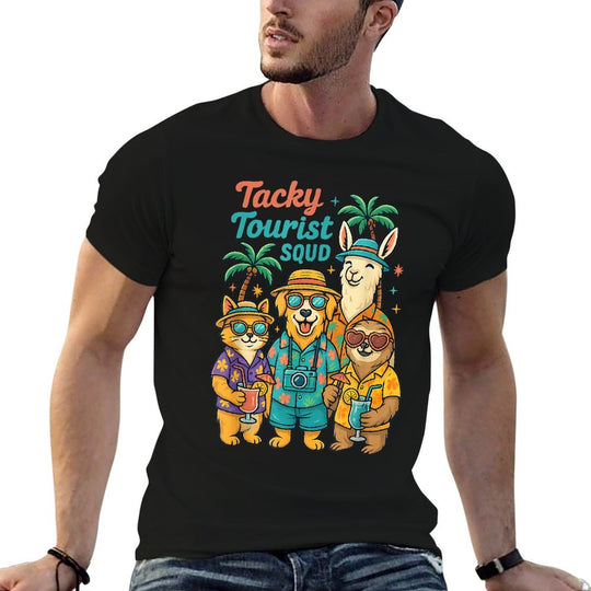 Tacky Tourist Squad Funny Summer Vacation  Relaxed-fit T-Shirt