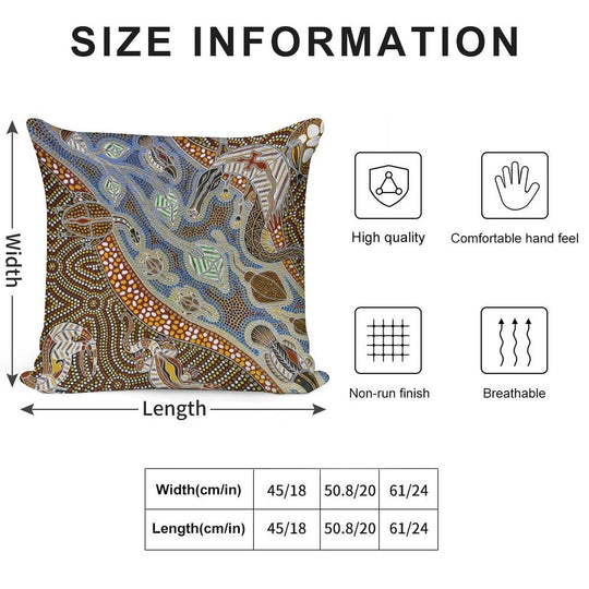 Aboriginal Art Soft Easy Maintenance Throw Pillow