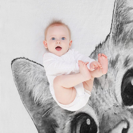 Sneaky Cat Easy Care Throw Blanket