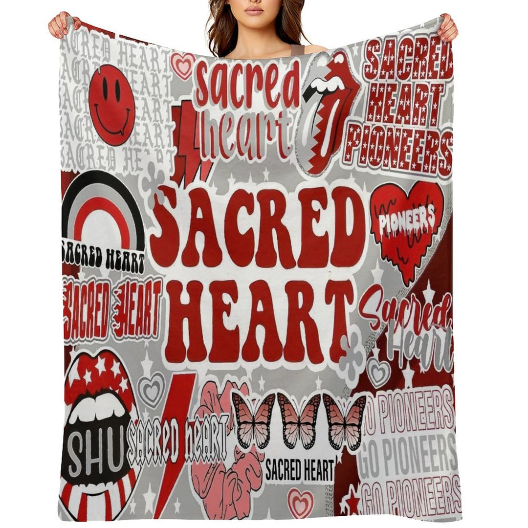 Sacred Heart Collage Comfort Throw Blanket