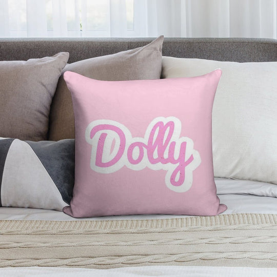 Dolly Cartoon PINK BY CALLISC Soft Gift Ready Throw Pillow