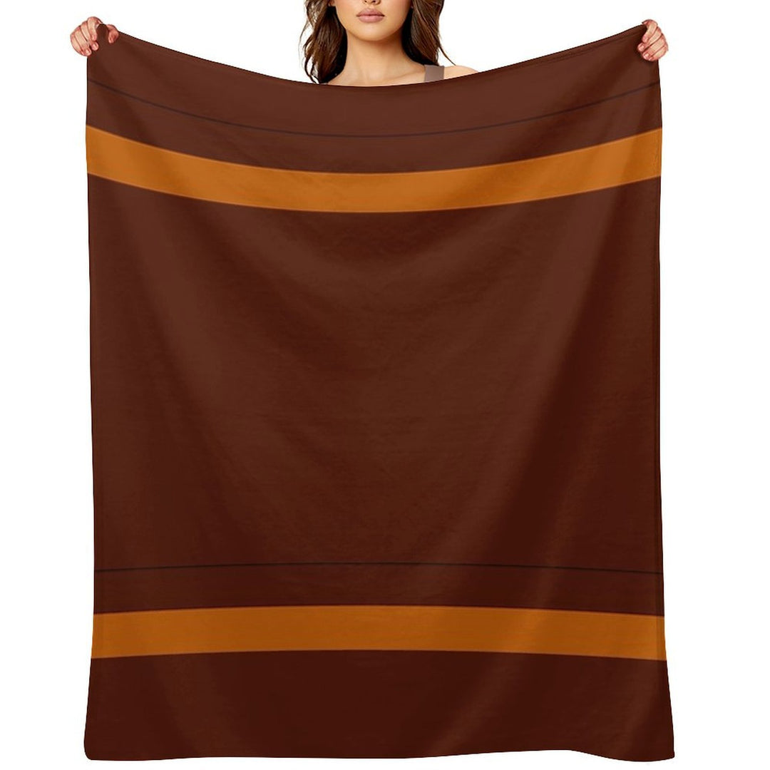 Orange Strip Travel-friendly Throw Blanket