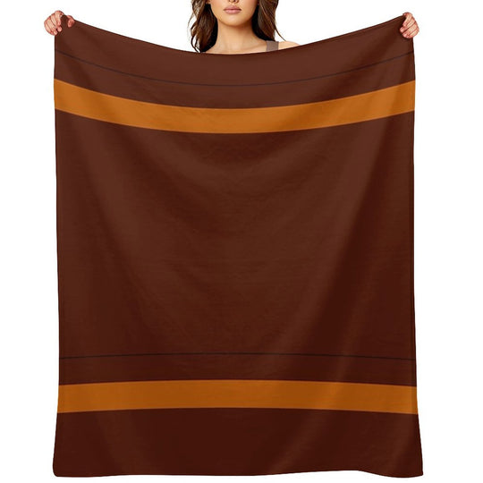 Orange Strip Travel-friendly Throw Blanket