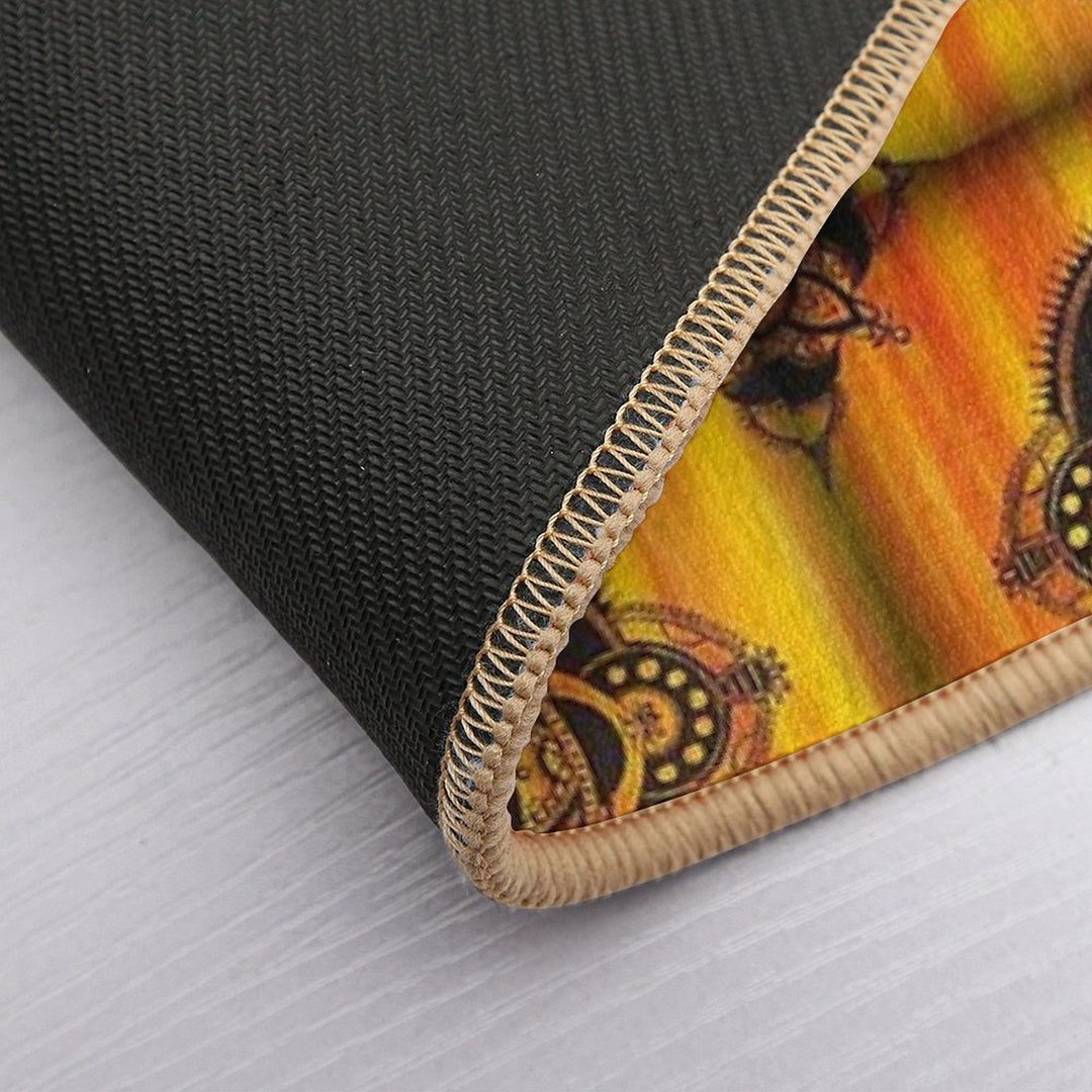 Orange Mandala  Pet-Safe Bath Mat