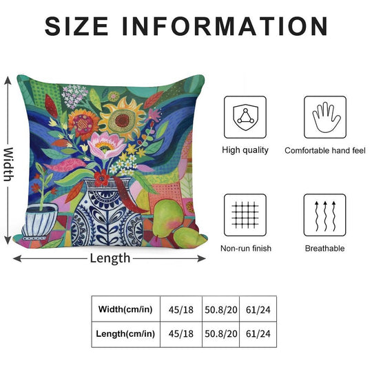 Late Summer Blooms Soft Gift Ready Throw Pillow