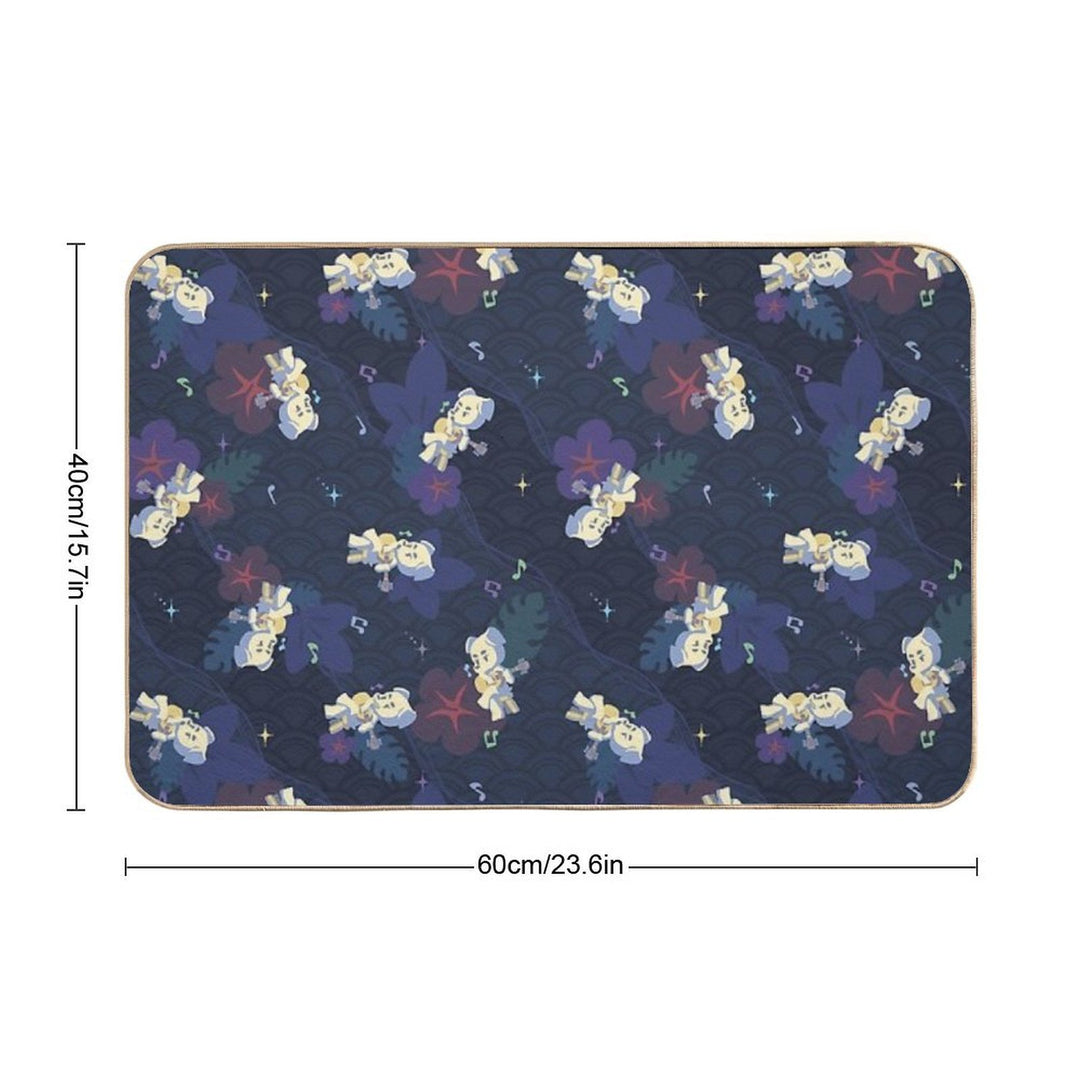 Guitar Tropical Kéké  Easy Maintenance Bath Mat