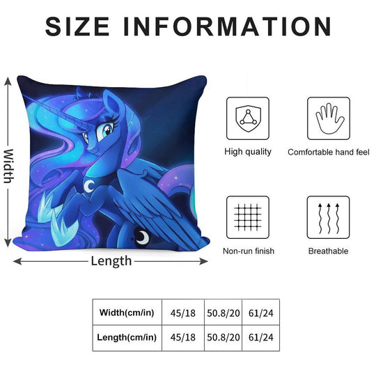 Princess Luna Soft Reinforced Edging Throw Pillow