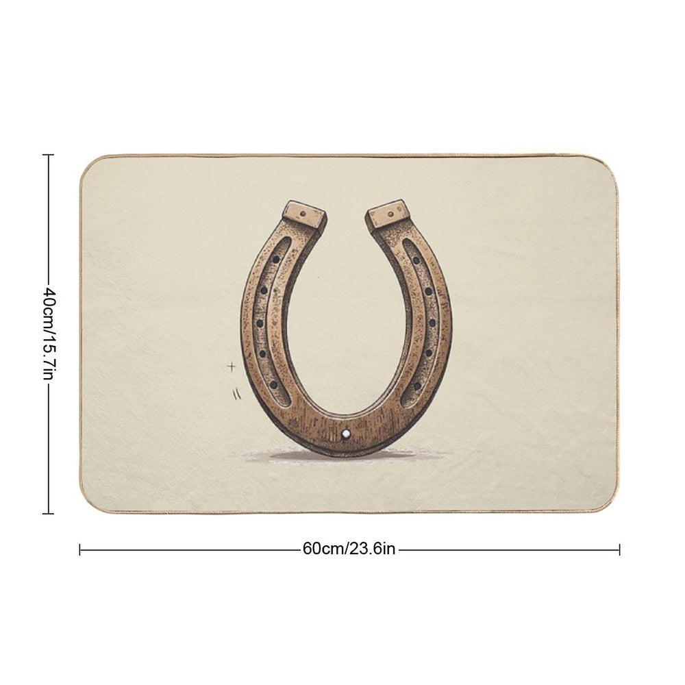 Horseshoe Vintage  Long-Lasting Bath Mat