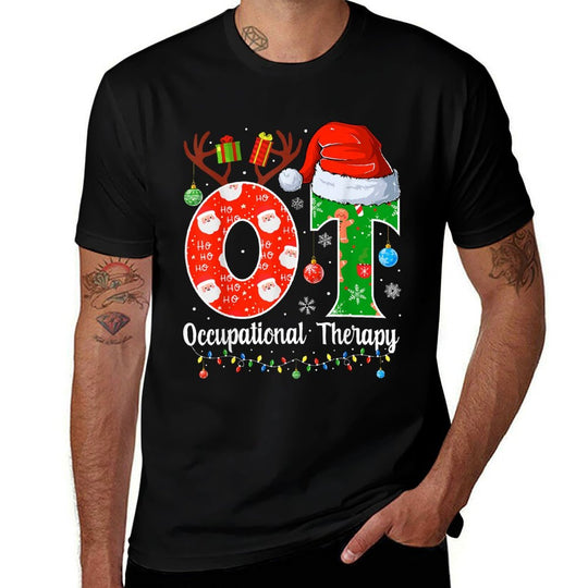 OT Christmas Occupational Therapy Christmas OT  Slim-fit Cut T-Shirt