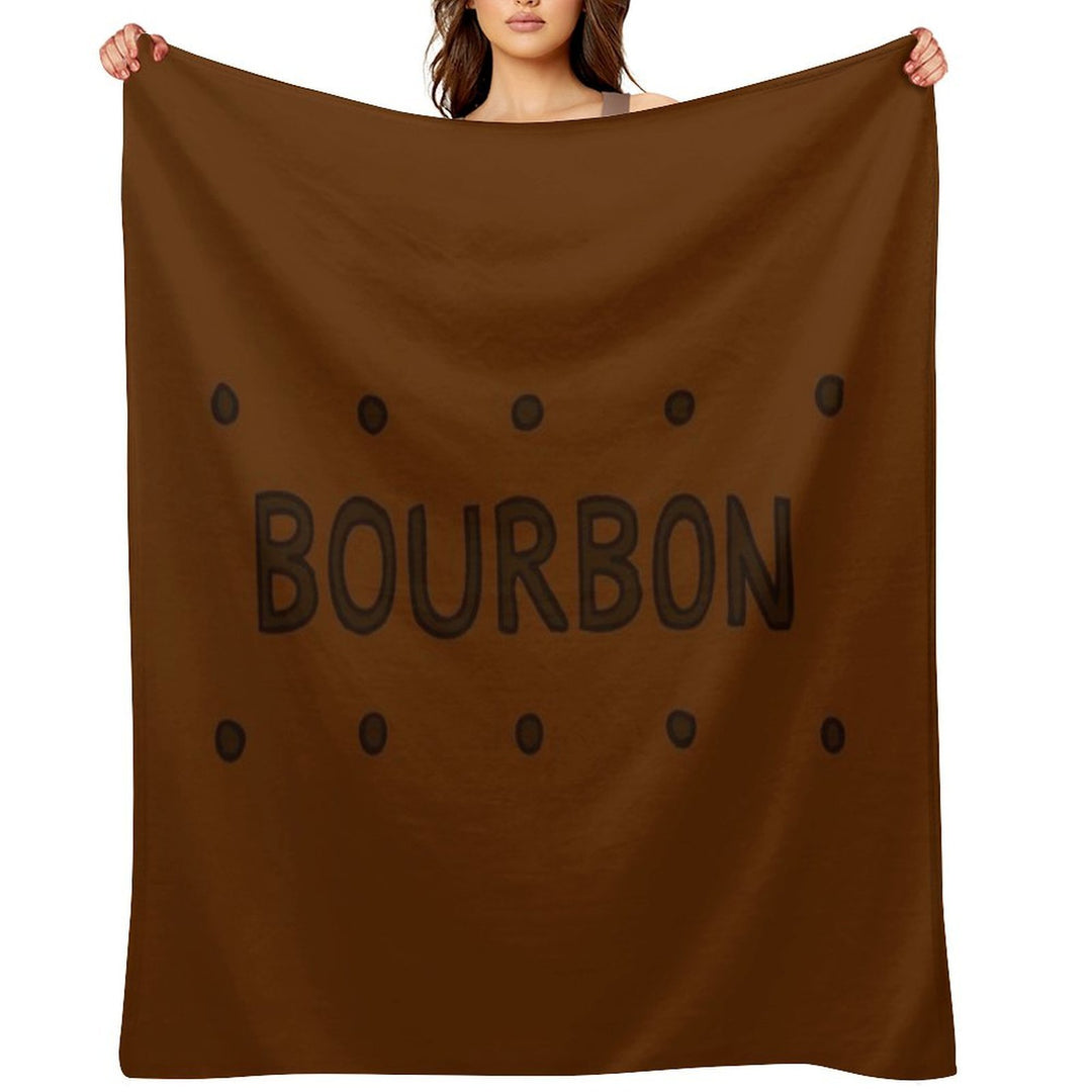 Chocolate Bourbon Biscuit Wrinkle-free Throw Blanket