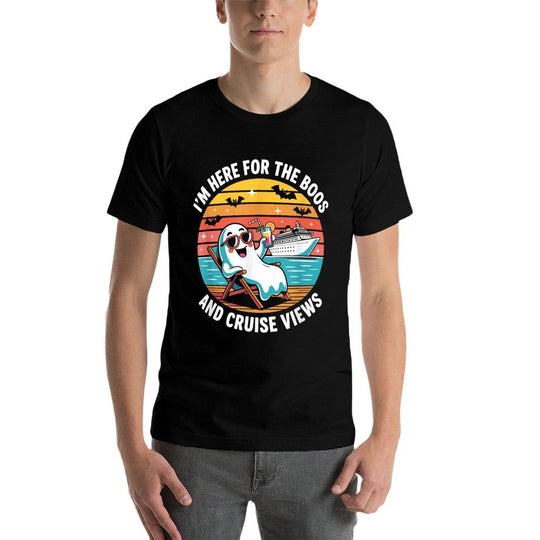 Here for The Boos And Cruise Views Halloween Party  Eco-friendly Material T-Shirt