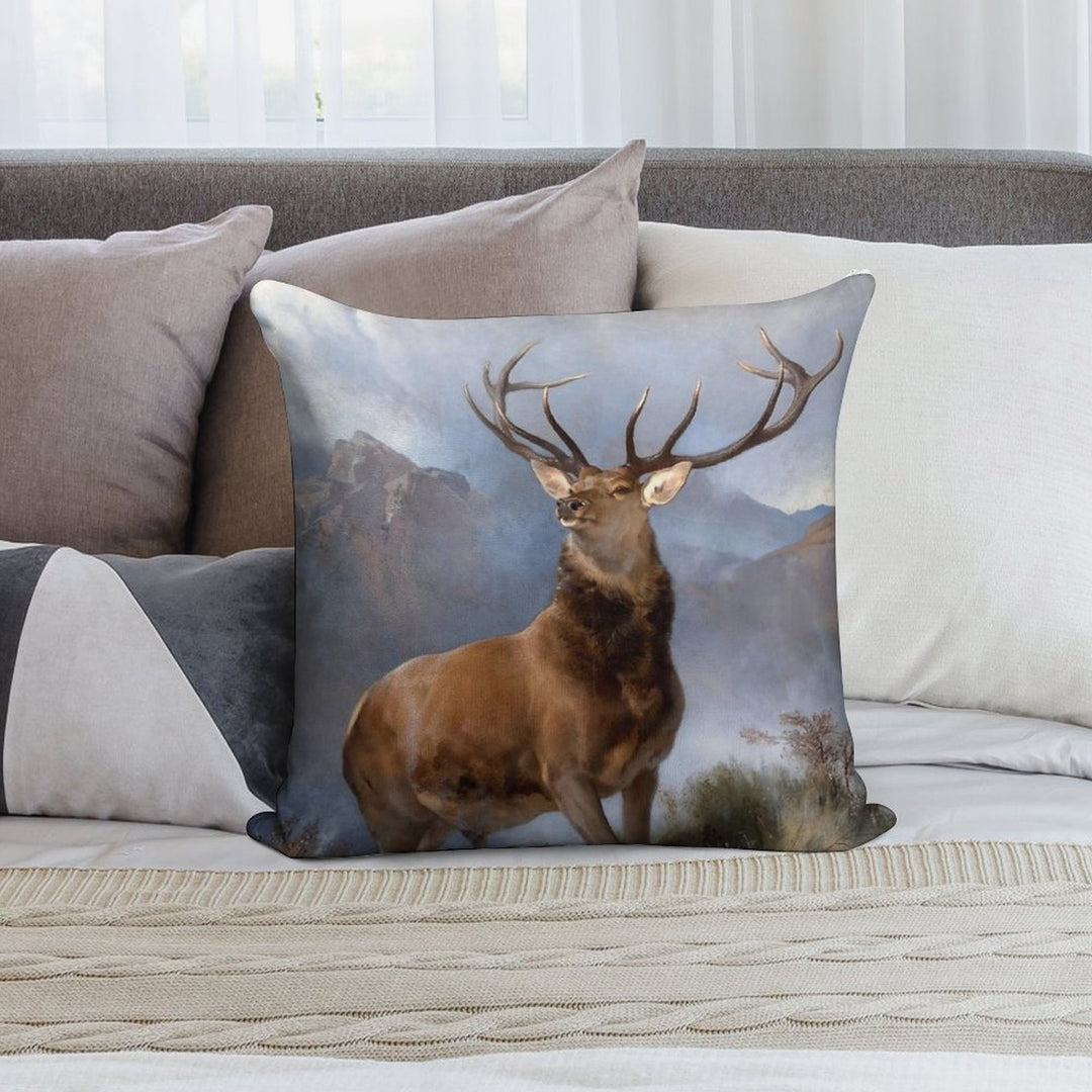 The Monarch of The Glen by Edwin Landseer Soft Multiple Sizes Throw Pillow
