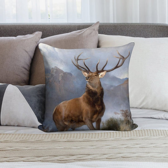 The Monarch of The Glen by Edwin Landseer Soft Multiple Sizes Throw Pillow