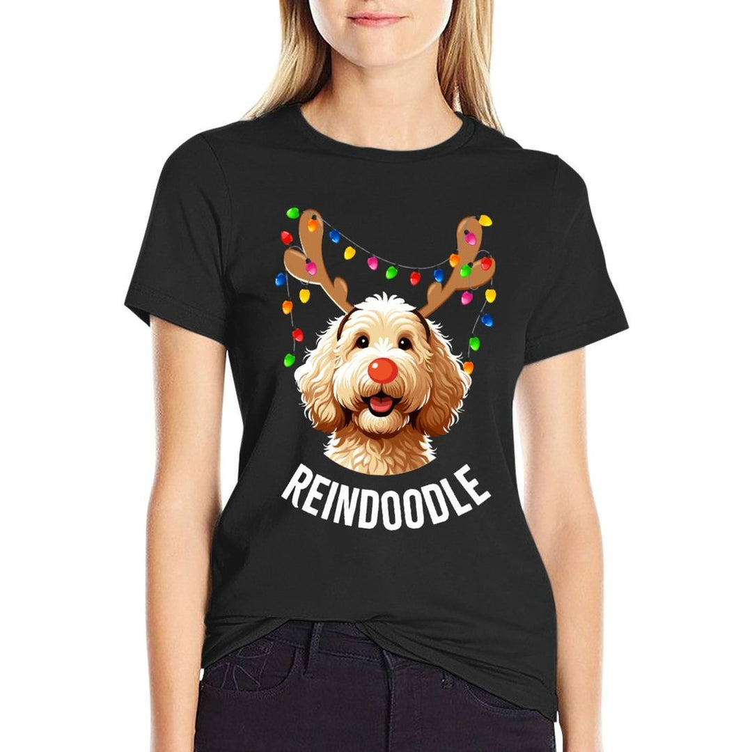 Christmas Goldendoodle Reindeer Doodle Dog Reindoodle Dog  Odor-resistant T-Shirt