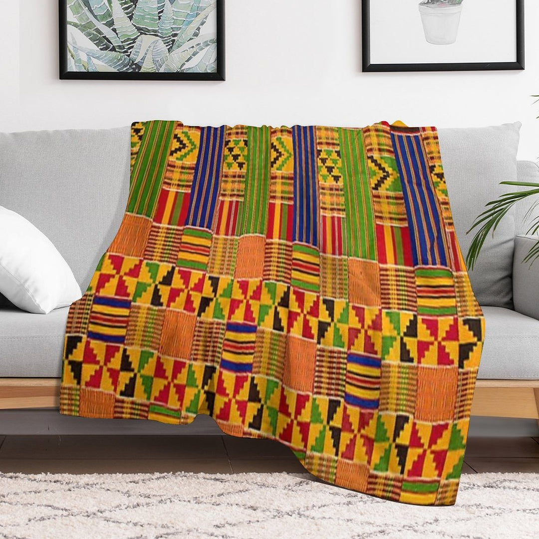 Kente Africa Design All-season Throw Blanket
