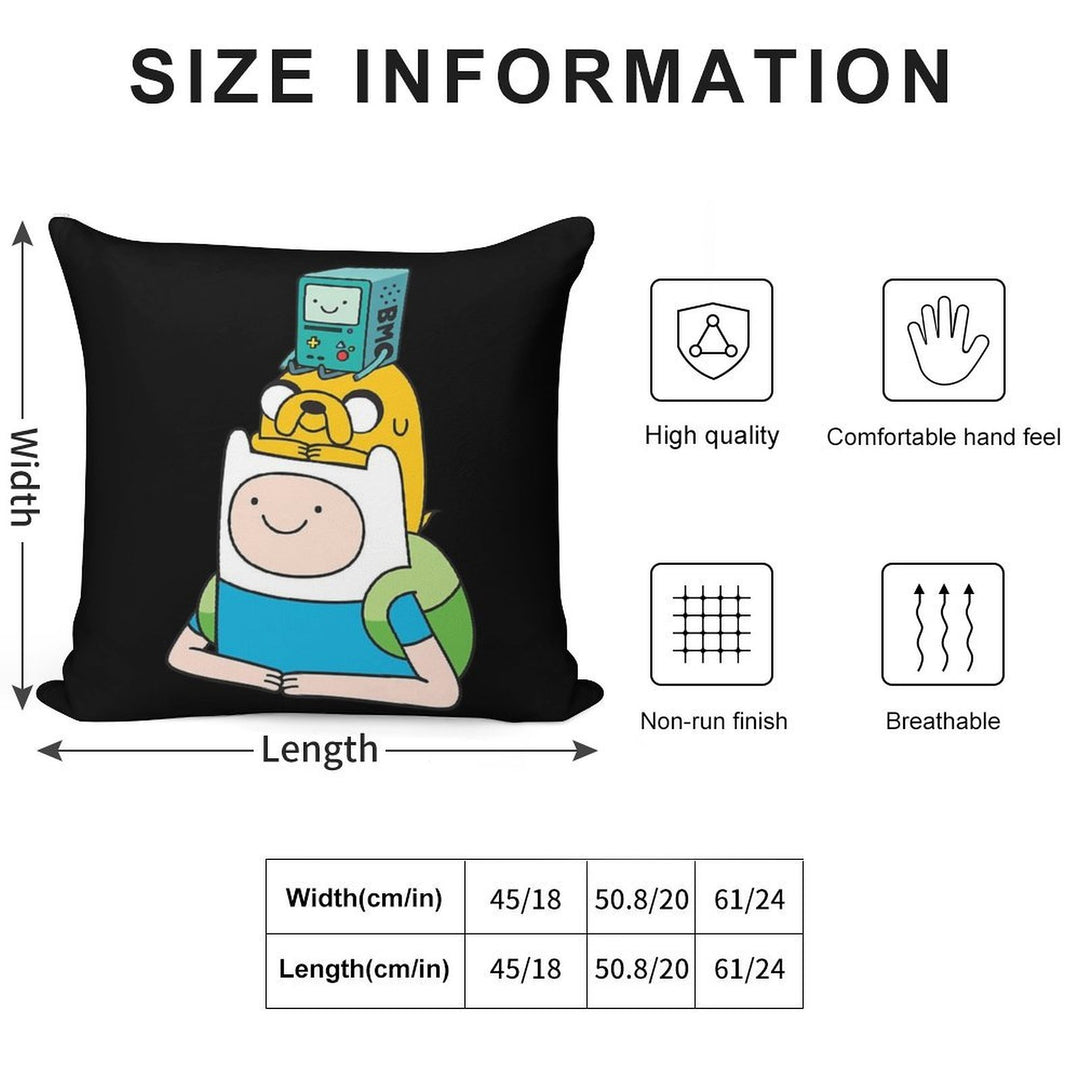 Finn Jake BMO Soft Ultra-Soft Texture Throw Pillow