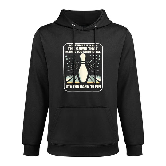 Retro Ten Pin Makes You Emotional Womens Mens Funny Bowling Easy Care Hoodie