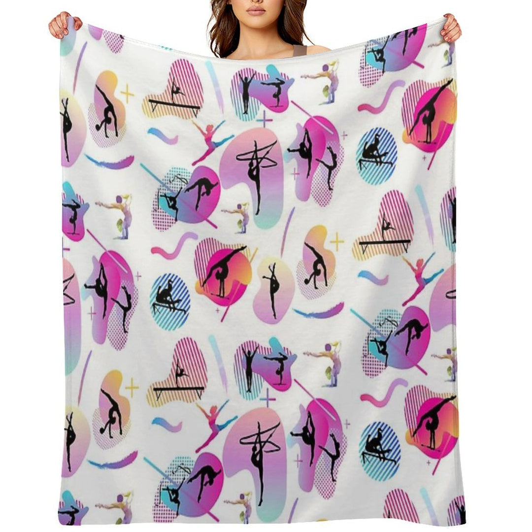 Gymnastics Print Comfort Throw Blanket