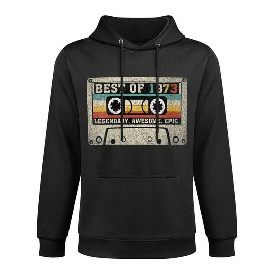 Womens Vintage 1973 Limited Edition Cassette Tape 50th Birthday Moisture-Wicking Hoodie