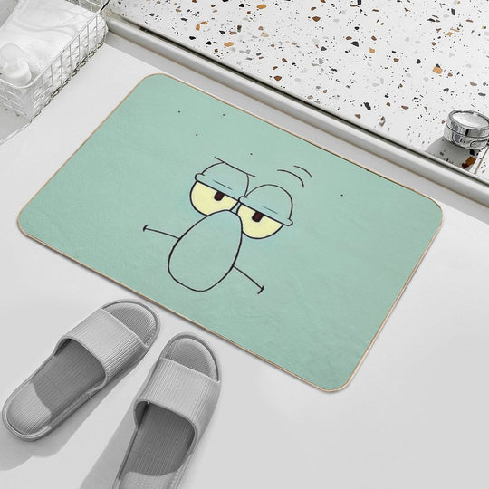 Squidward Face - Spongebob -  Easy To Clean Bath Mat