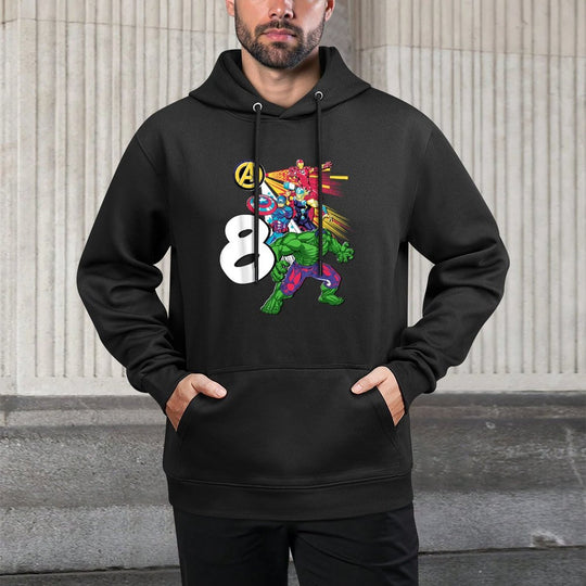 Marvel Super Heroes Avengers 8 Year Old Eighth Birthday Customizable Surface Hoodie