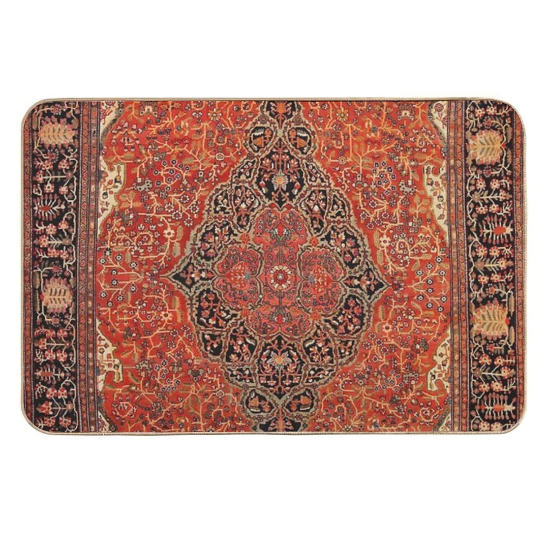 Antique Persian Sarouk Farahan Rug Print  Multi-Purpose Bath Mat