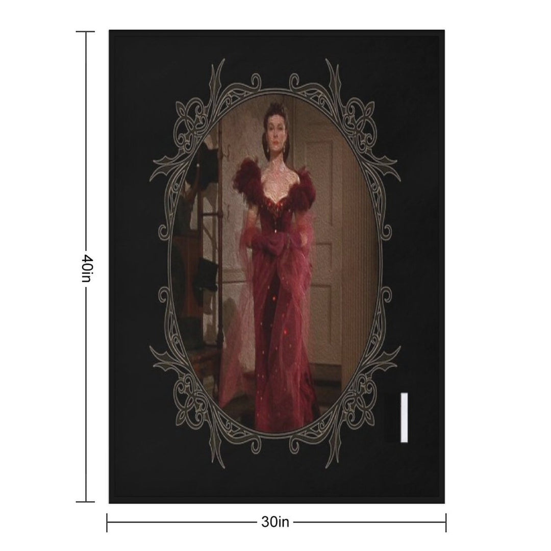 Scarlett Red Dress Velvety-soft Throw Blanket