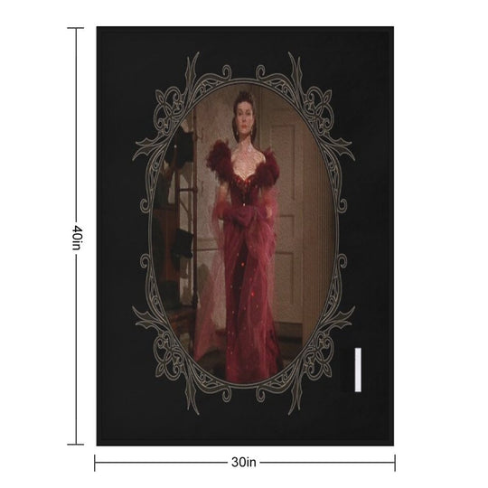 Scarlett Red Dress Velvety-soft Throw Blanket