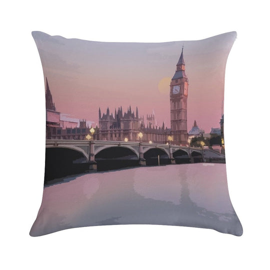 Travel to London Soft Anti-Pilling Throw Pillow