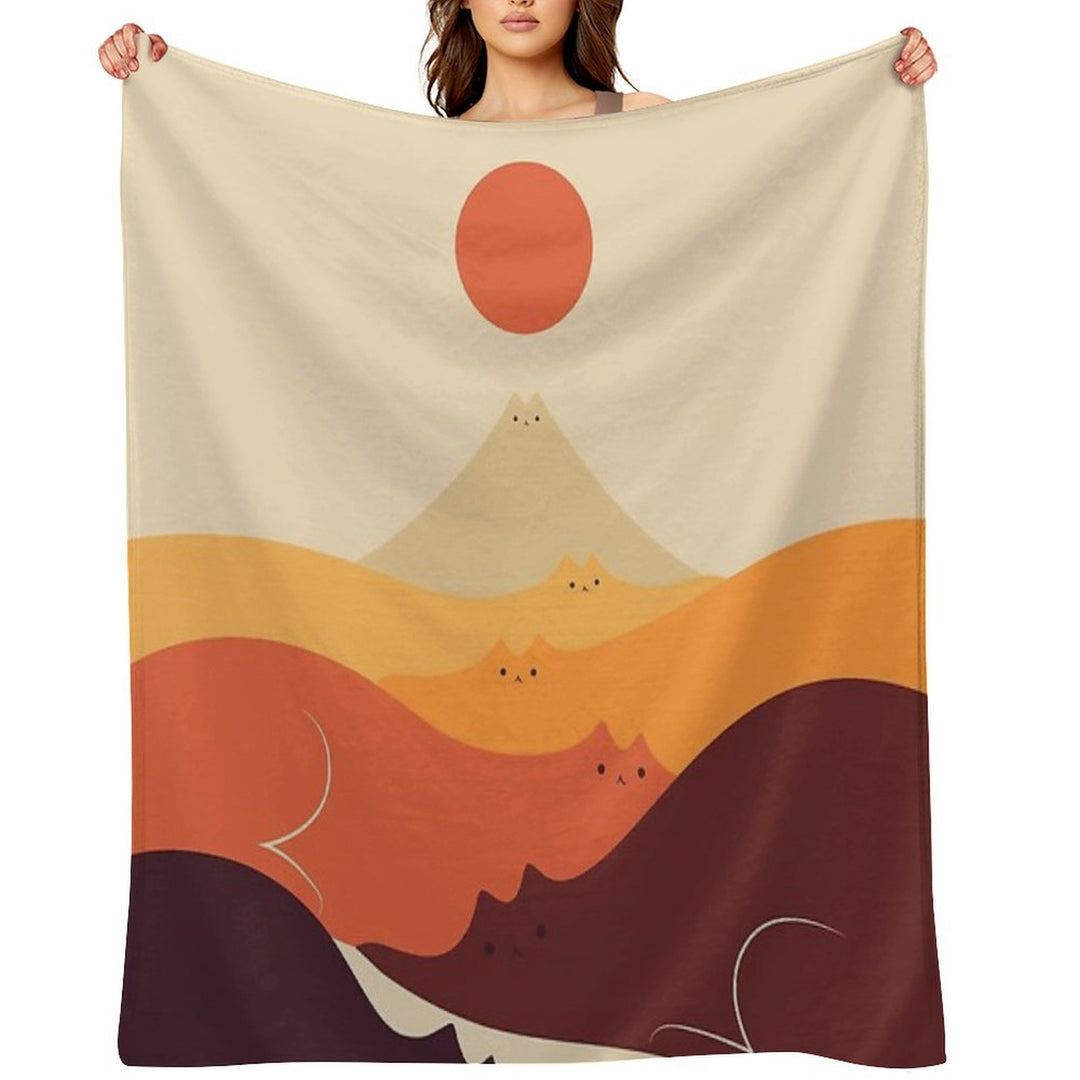 Cat Landscape 87 Eco-conscious Throw Blanket