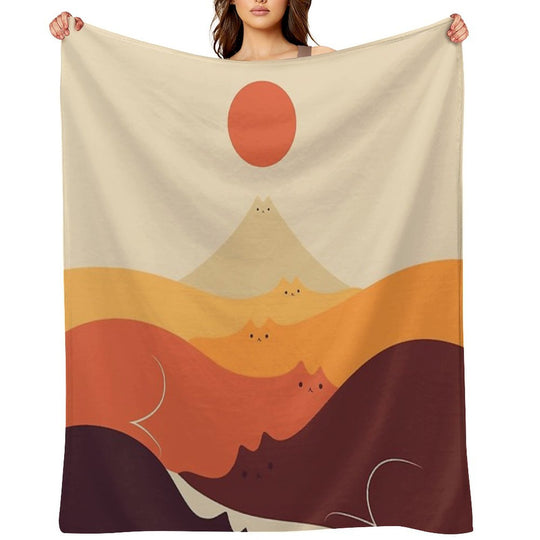Cat Landscape 87 Eco-conscious Throw Blanket