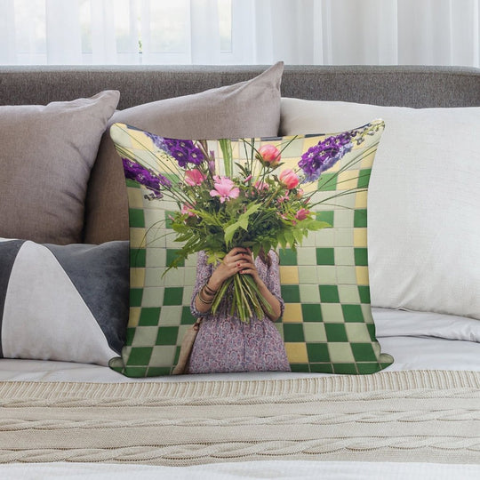 Flower Girl Soft Luxury Feel Throw Pillow
