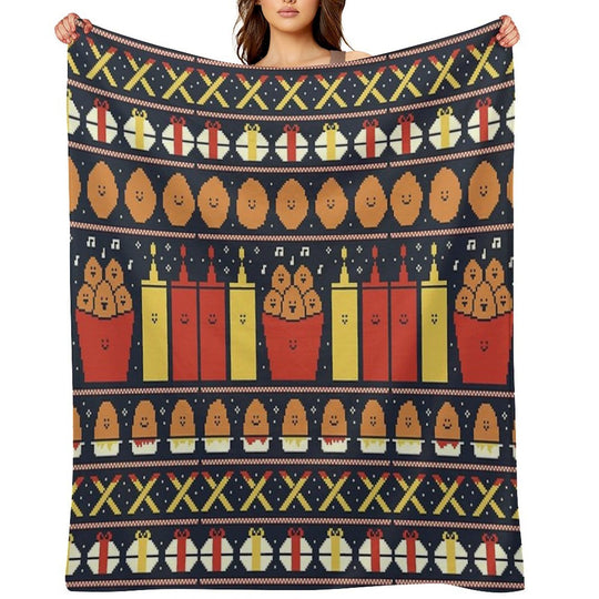 Christmas Nuggets Sustainable Throw Blanket