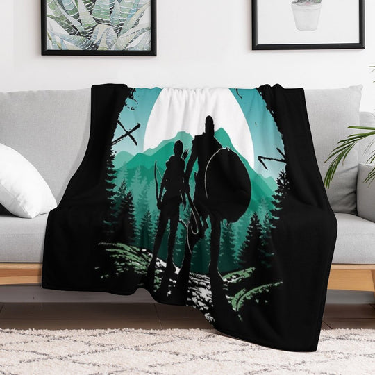 Kratos And Son Velvety-soft Throw Blanket
