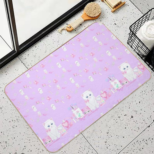 Cosmetics Kitten  Stain-Proof Bath Mat
