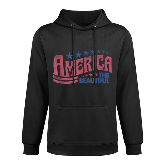 America The Beautiful Retro Vintage American 4th Of July Adjustable Hood Hoodie