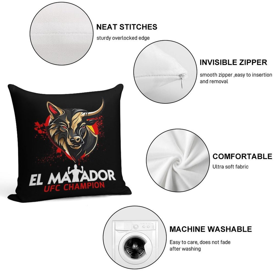 Ilia Topuria El Matador UFC Champion Soft Luxury Feel Throw Pillow