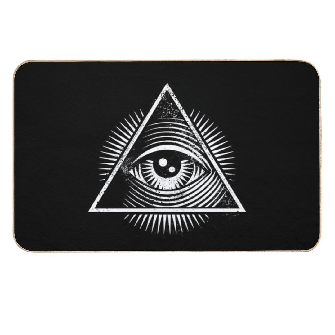All Seeing Eye  Easy To Clean Bath Mat