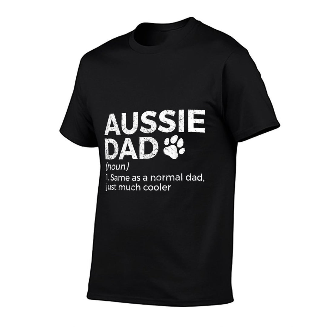 Funny Aussie Dad Definition Australian Shepherd Dog Dad Men Women Girls Kids  Relaxed-fit T-Shirt