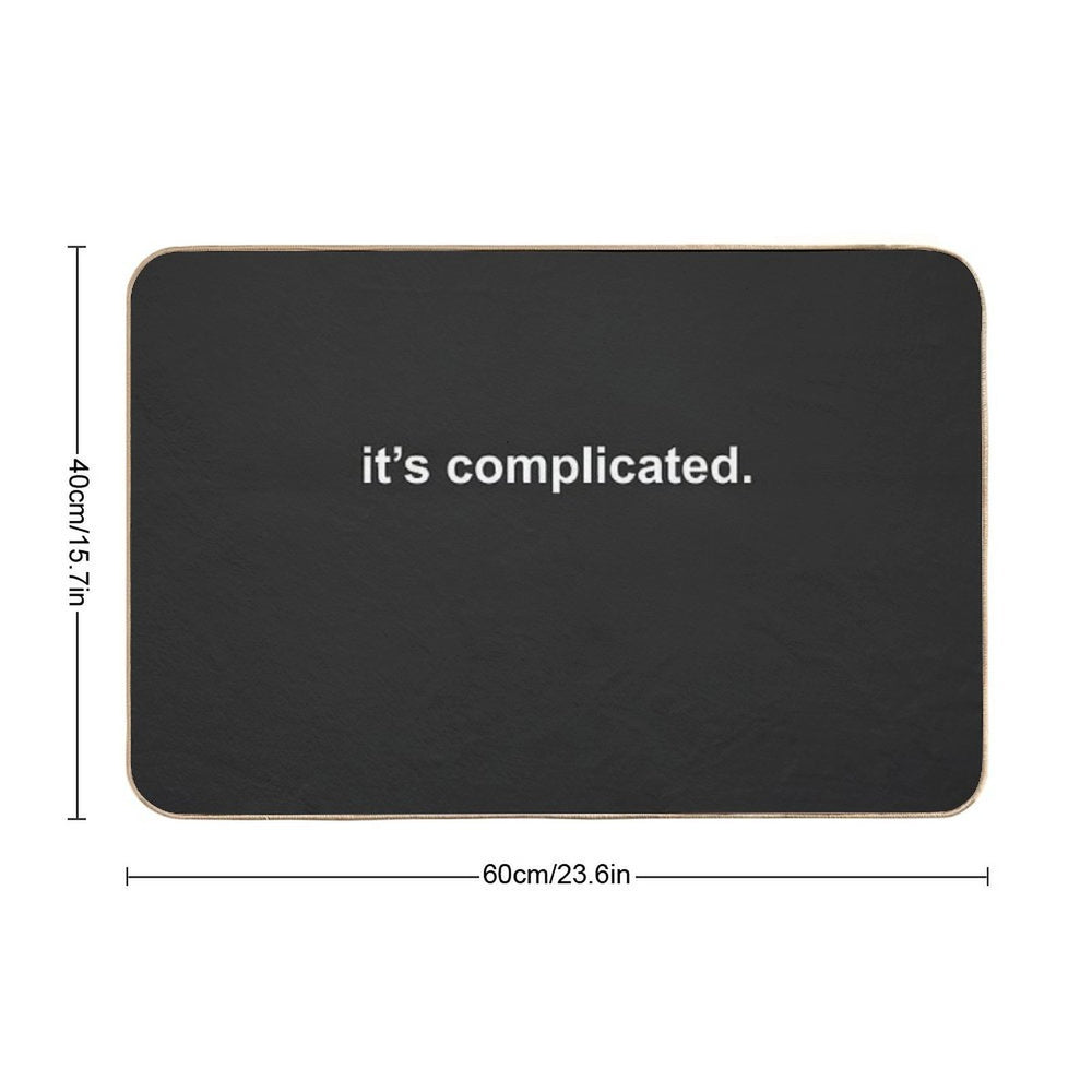 It's Complicated Dating Status  Easy Maintenance Bath Mat