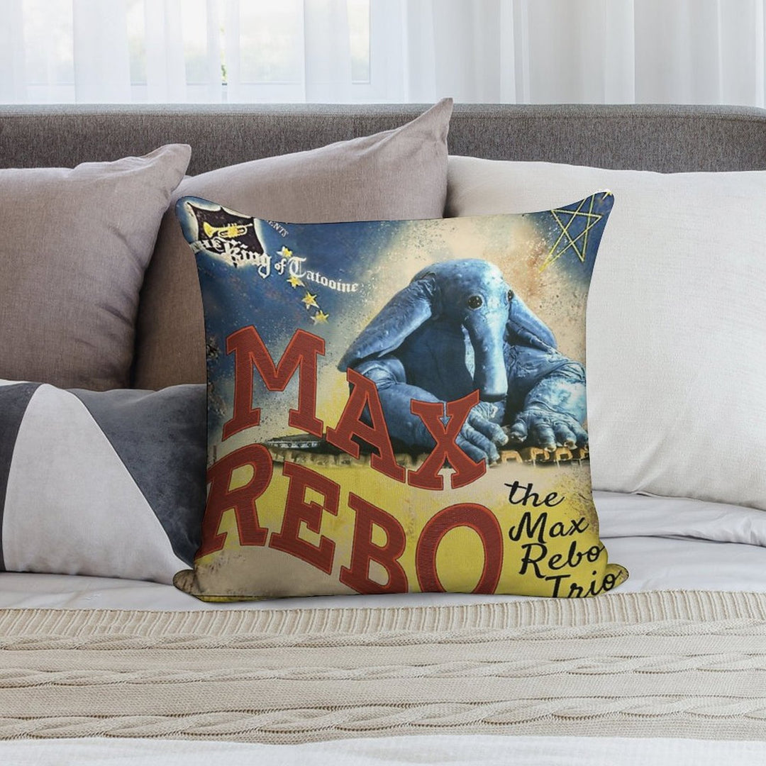 Vintage Style Fan Art Max Rebo Concert Poster Soft Gift Ready Throw Pillow