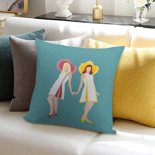 The Gemini Twins of Rochefort Soft Ultra-Soft Texture Throw Pillow
