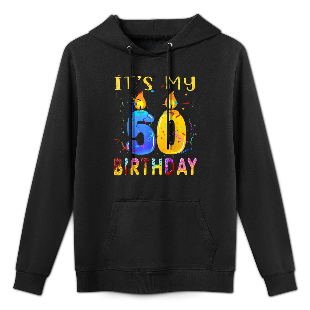 It's My 50th Birthday Sweet 50 Birthday Candles Years Old Versatile Streetwear Hoodie