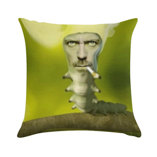 House Caterpillar Meme Soft Washable Throw Pillow