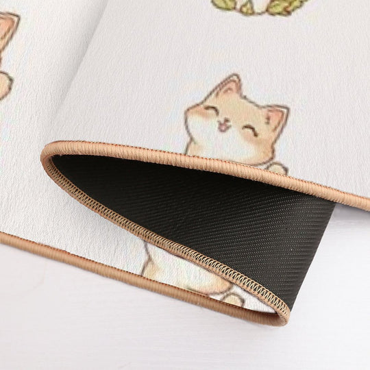 Kawaii Cat on A Mushroom  Multi-Purpose Bath Mat
