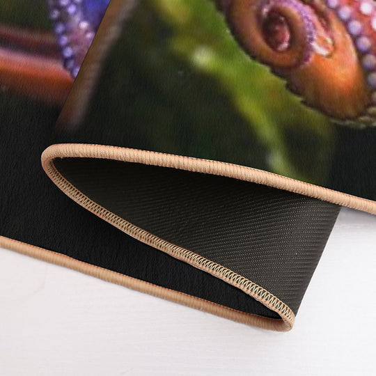 Octopus Photo with High Resolution Quality  Slip-Resistant Bath Mat