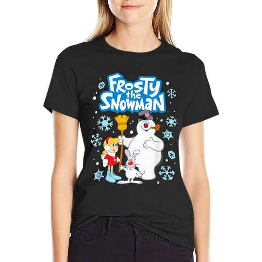 Frosty The Snowman - Frosty The Snowman Group Snowflakes  Wrinkle-resistant T-Shirt